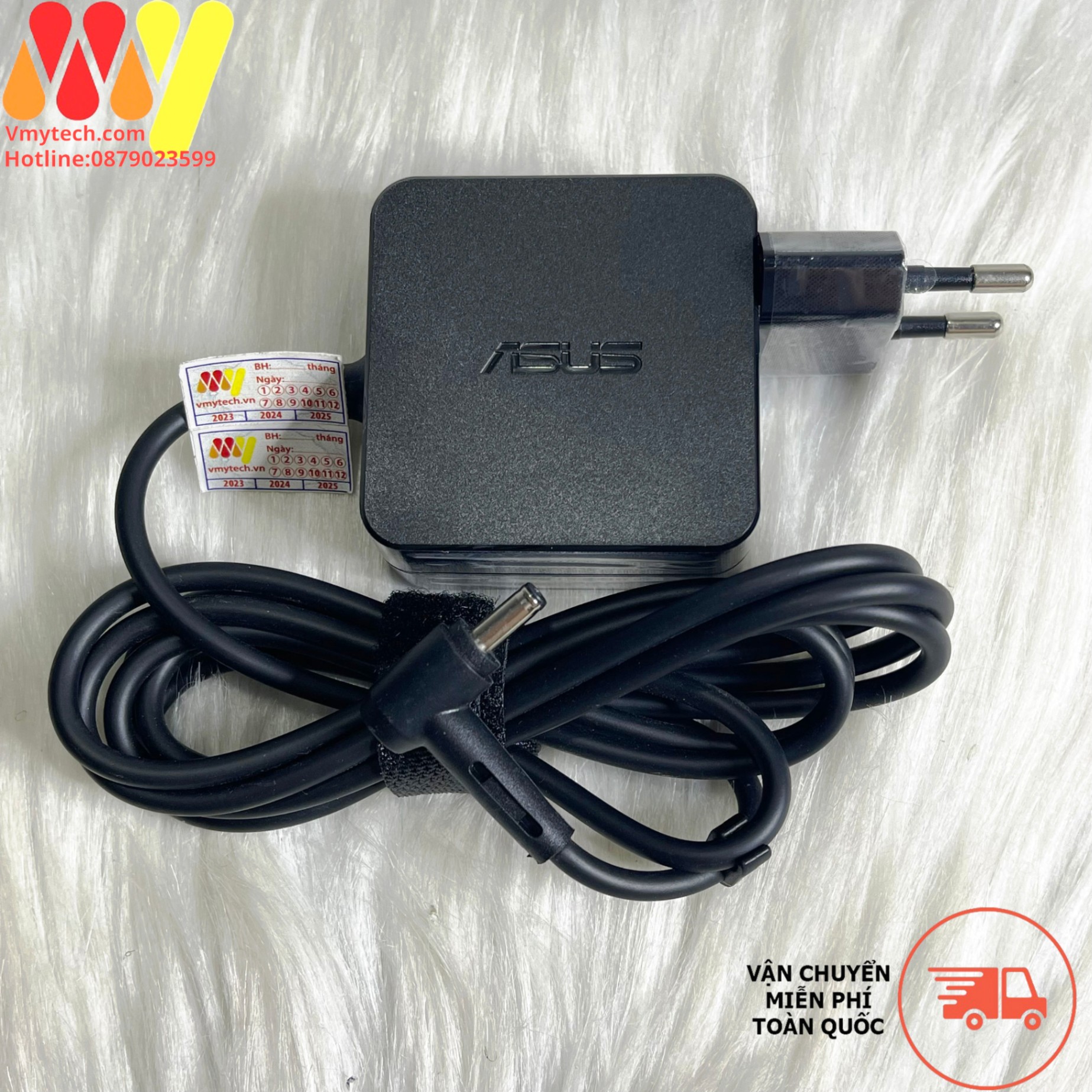 Thay Sạc Cho Laptop Asus 19.5V-1.75A(33W) Củ Vuông Chân Nhỏ chân sạc  4mm* 1.35mm