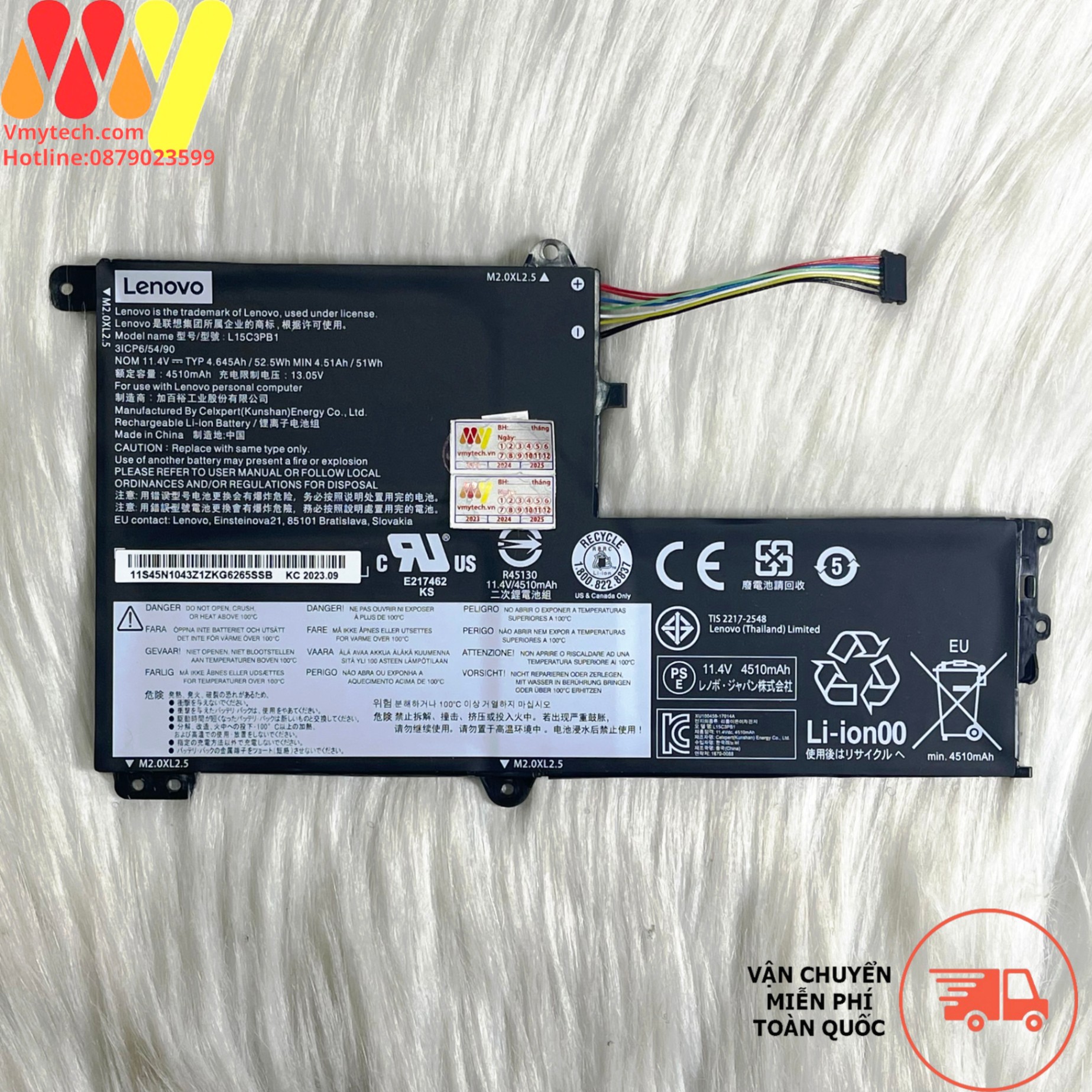 Pin Laptop Lenovo Yoga 510 Yoga 510 - 14isk L15M3PB0 L15M3PBO L15L3PB0 L15C3PB1 TYPE A