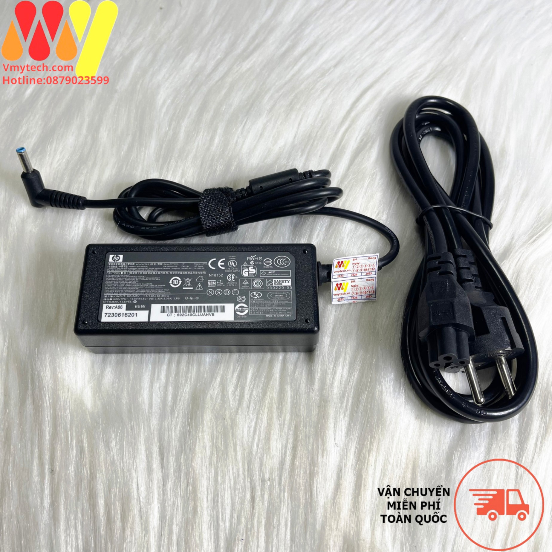 Thay Sạc Cho Latop Hp 19V - 3.33A chân kim xanh nhỏ zin