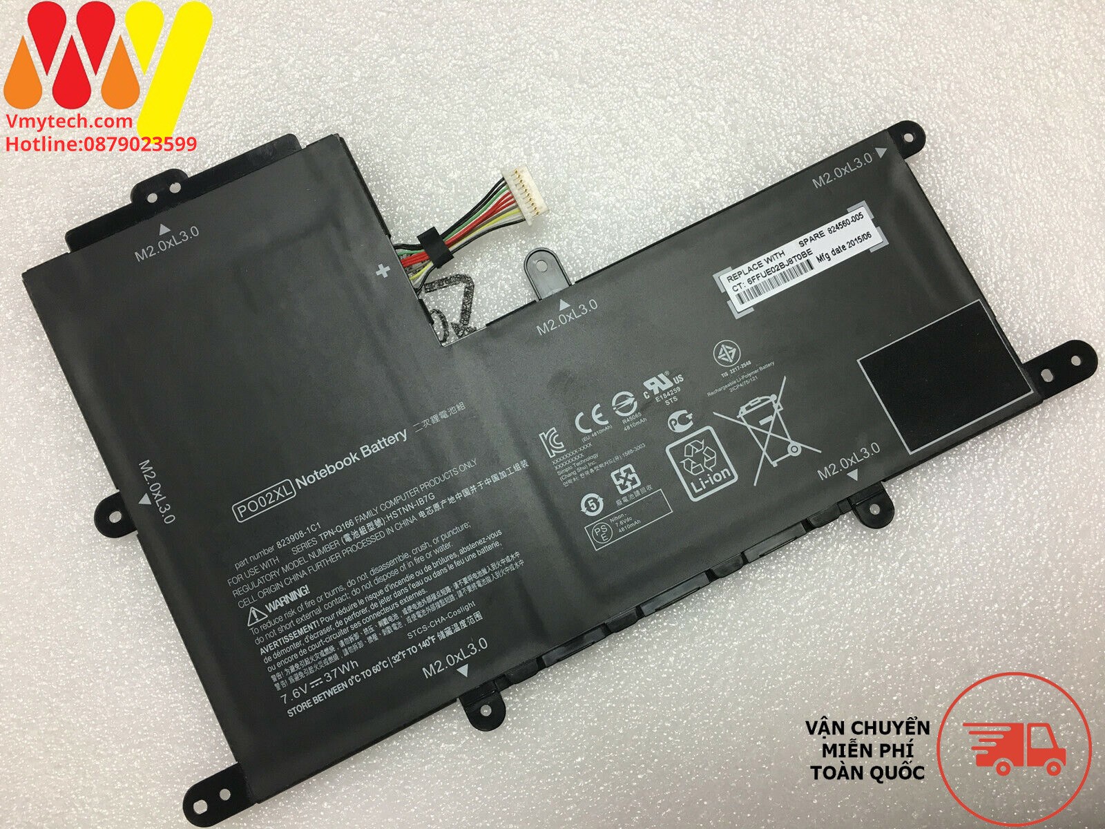 Pin laptop HP Stream 11 Pro G2 G3 G4 G5, HP Stream 11-r000, 11-y000, PO02XL