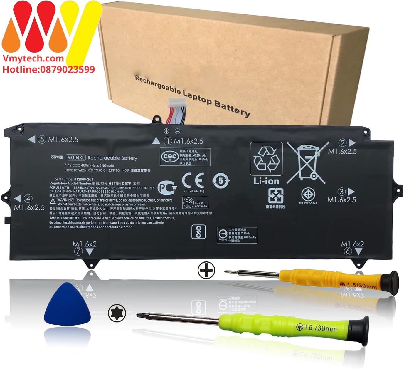 Pin Laptop HP Elite X2 1012 G1 MG04XL MC04XL HSTNN-DB7F
