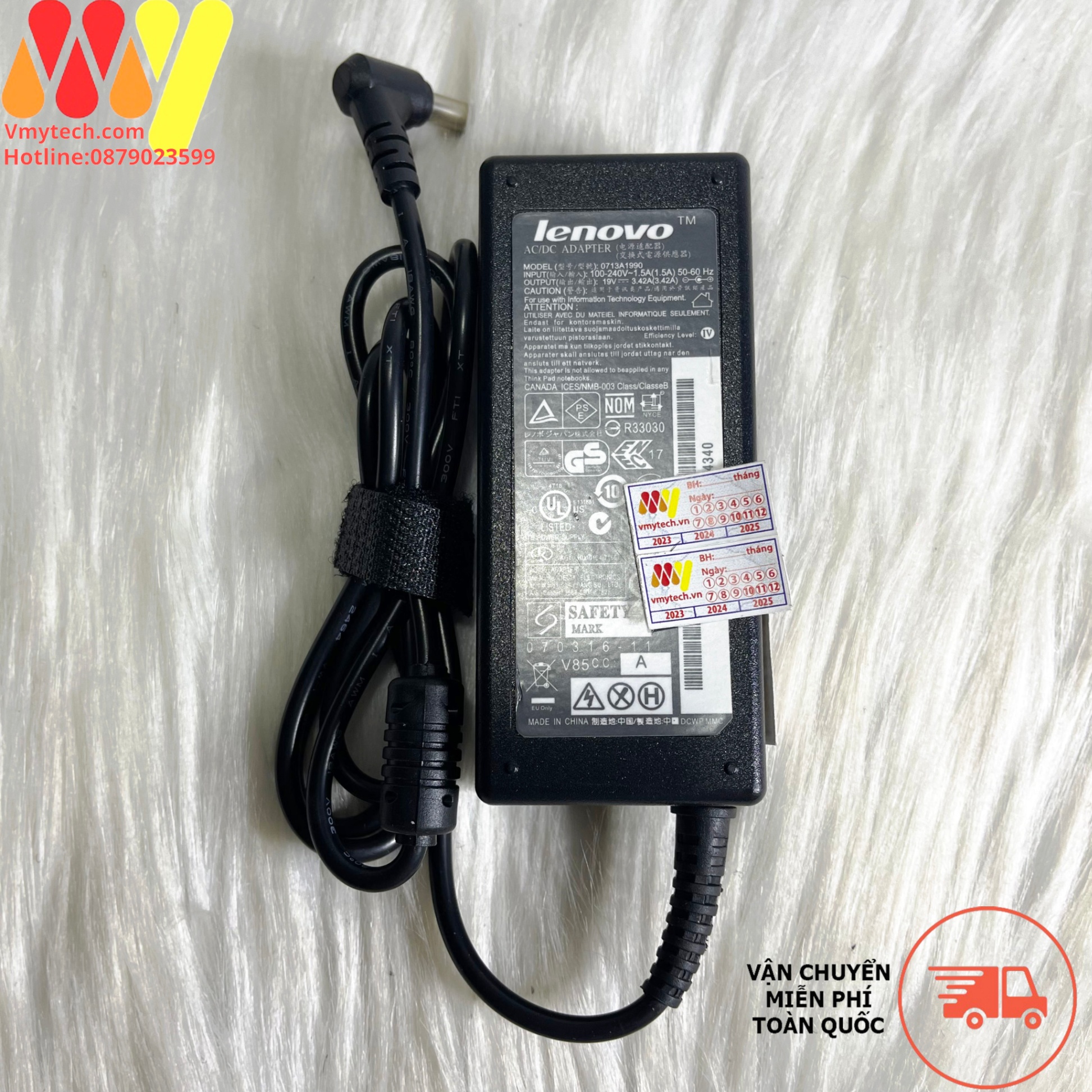 Lenovo 19v - 3.42A 65w Chân Thường 5.5mm*2.2mm - Loại OEM