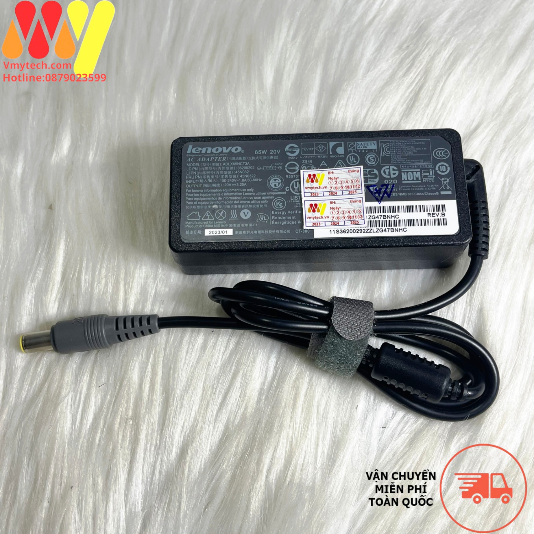 Lenovo 20V - 3.25A 65W chân kim to7.9x5.5mm ZIN