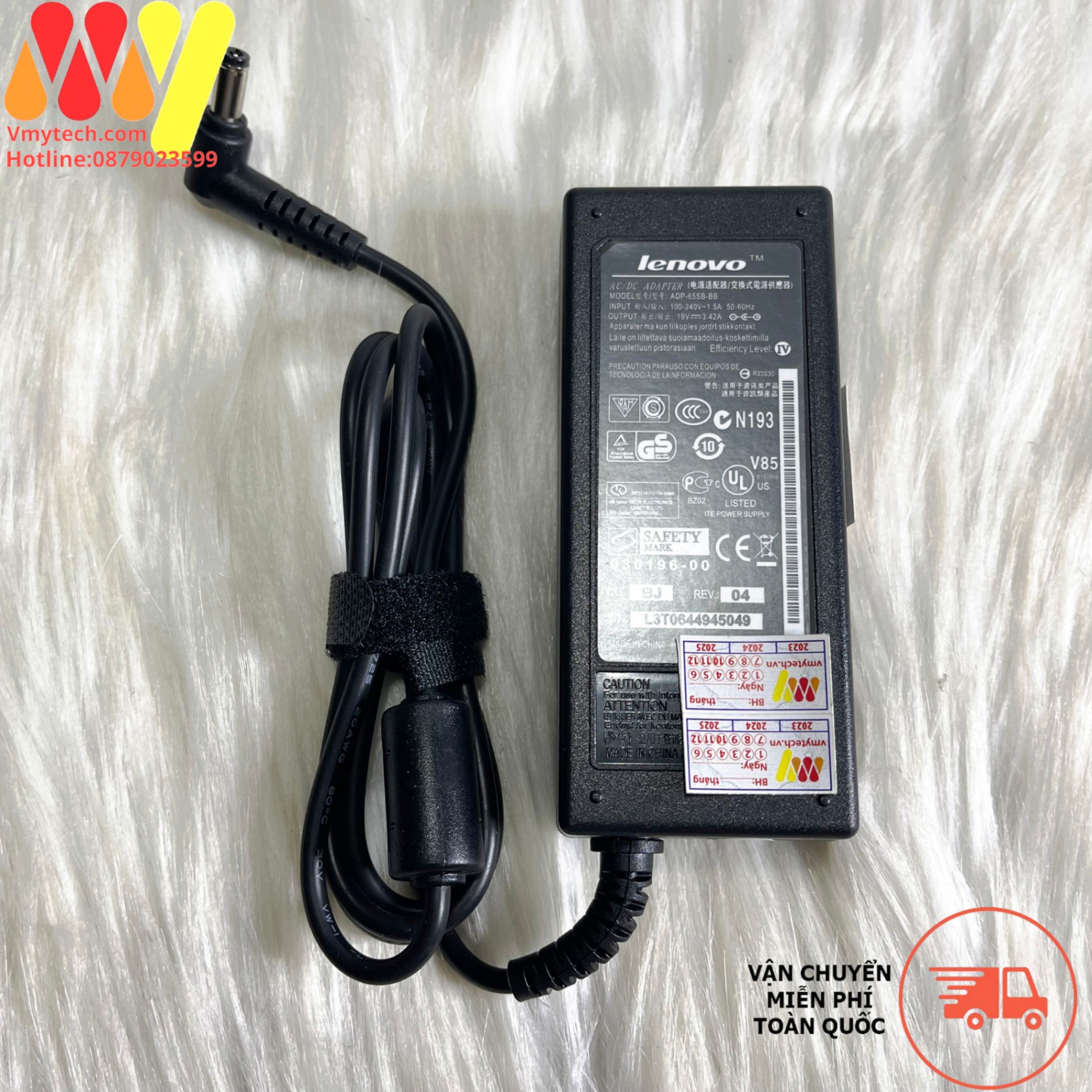 Lenovo 19v - 3.42A 65w Chân Thường 5.5mm*2.2mm - Loại ZIN