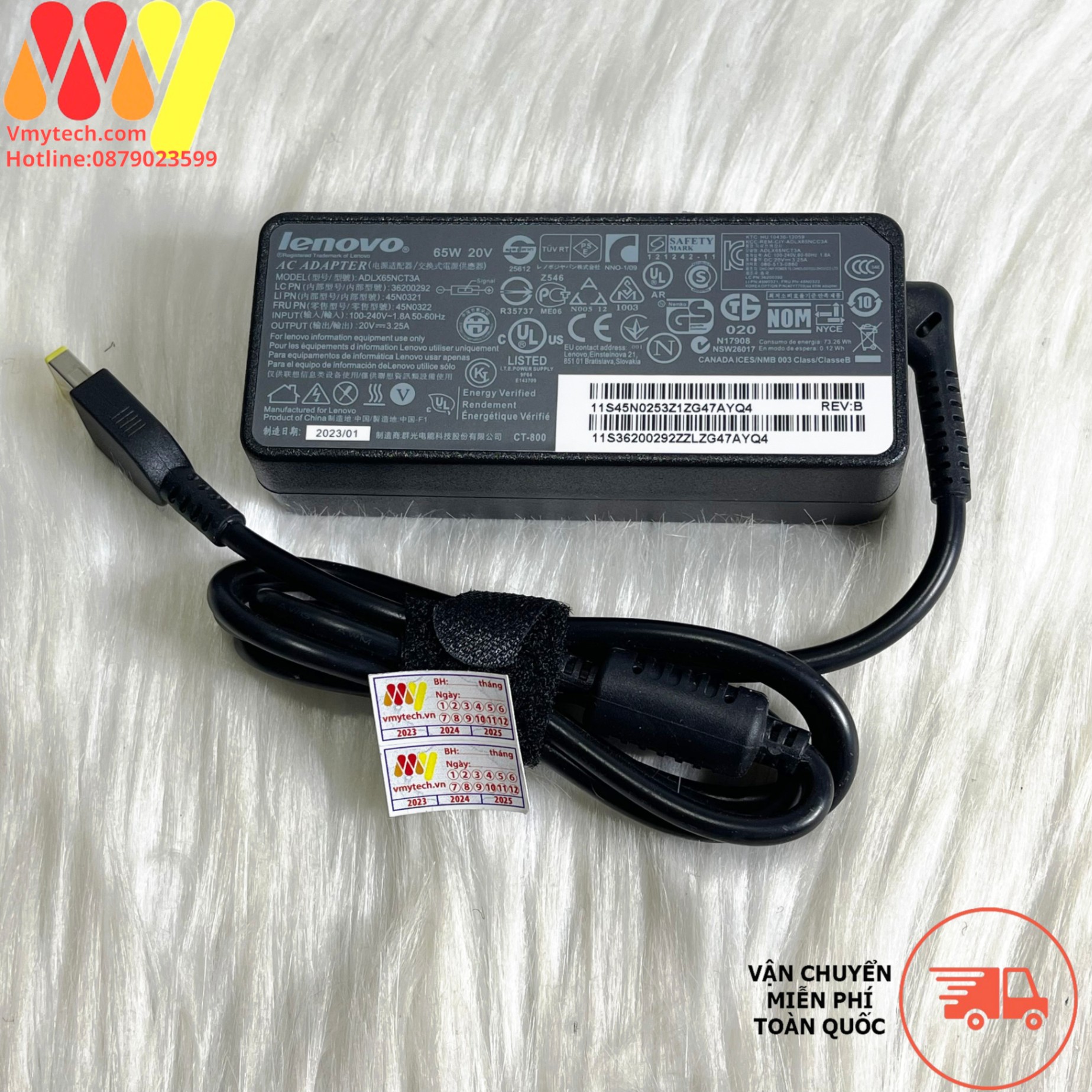 Lenovo 20V - 3.25A chân USB KIM OEM