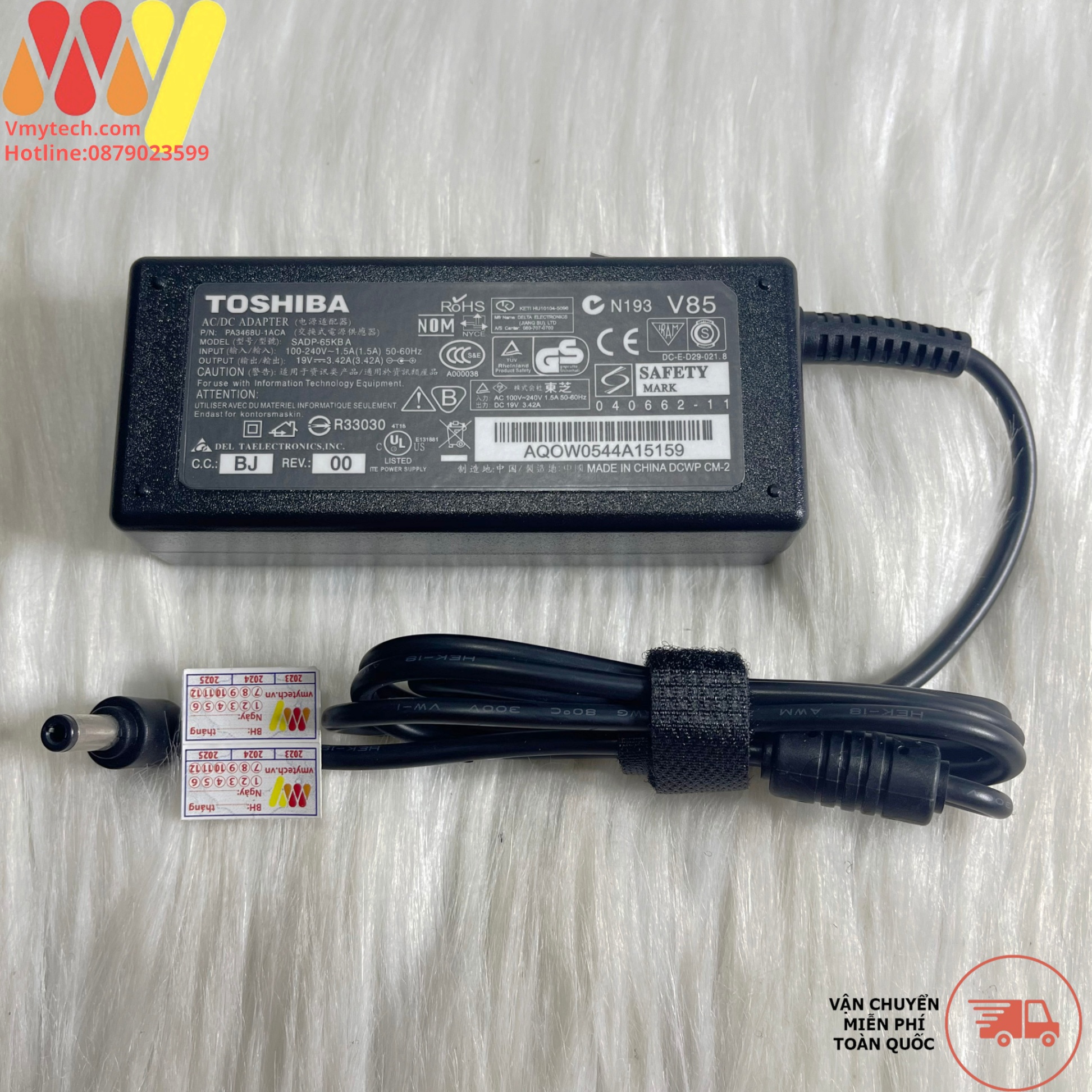 Toshiba 19V - 3.42A Chân Thường Loại OEM