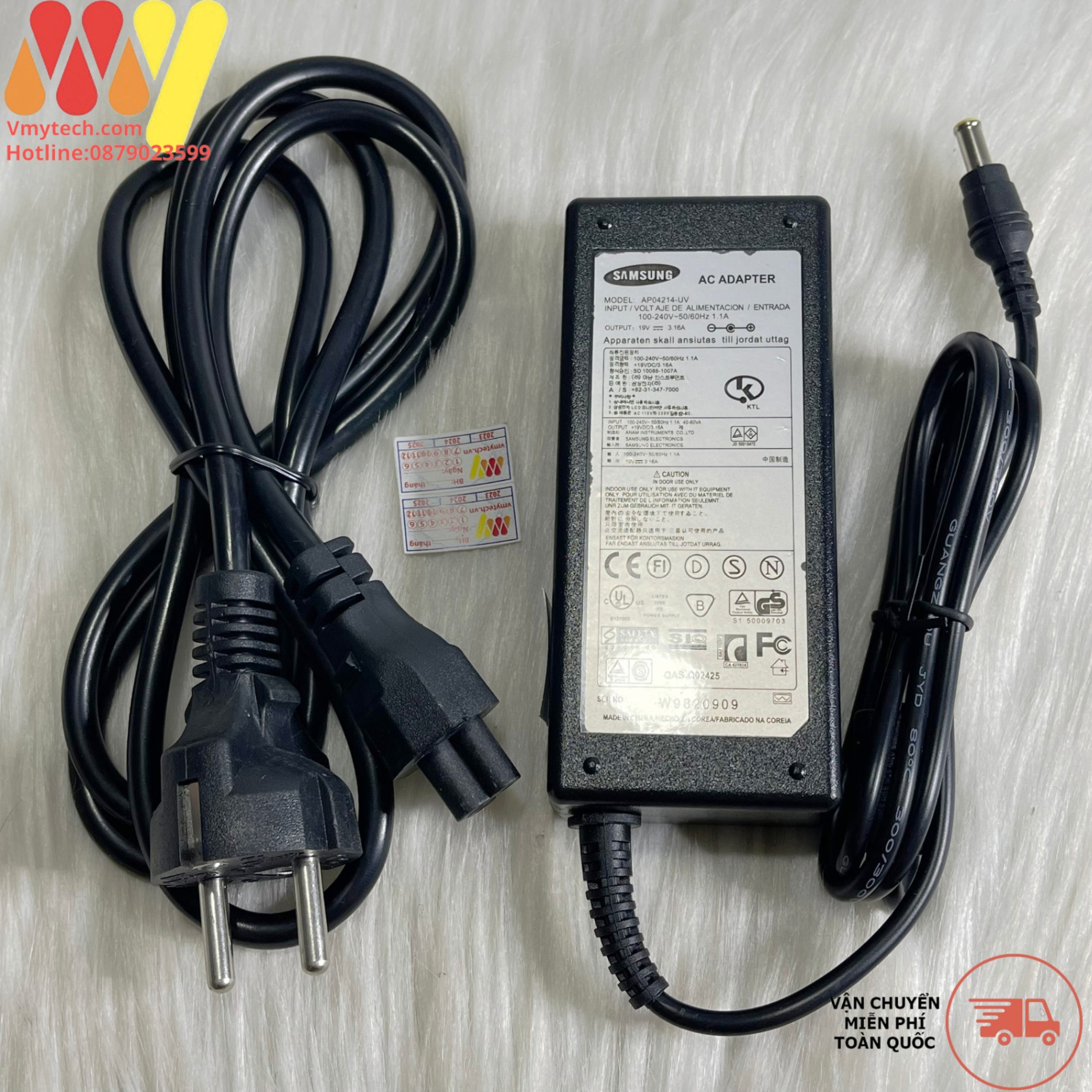 Laptop Samsung 19V - 3.16A 65w Chân 5.5*3.0mm Loại oem