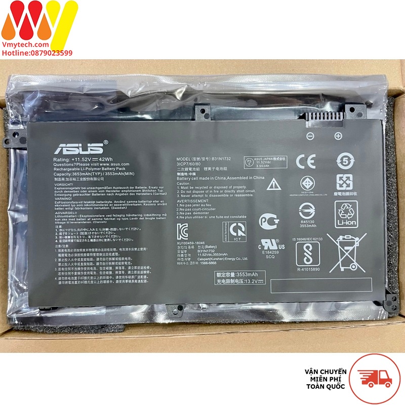 Pin ASUS B31N1732 Asus VivoBook S14 S430FA S430FN S430UA X430UF K430FA X571GD F571GT-AL347T VivoBook X571