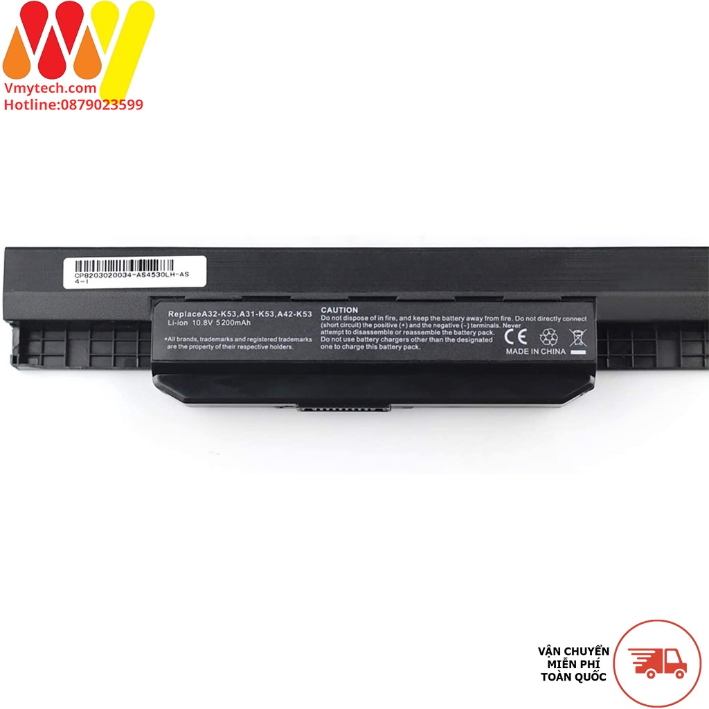 Pin Asus A32-K52, A52JR-X1,A42J,K52,K52F,K52J,K52JB,K52JC,K52JE,JK,JR,X52F,X52F-XF1,X52F-X1, X52F-X2