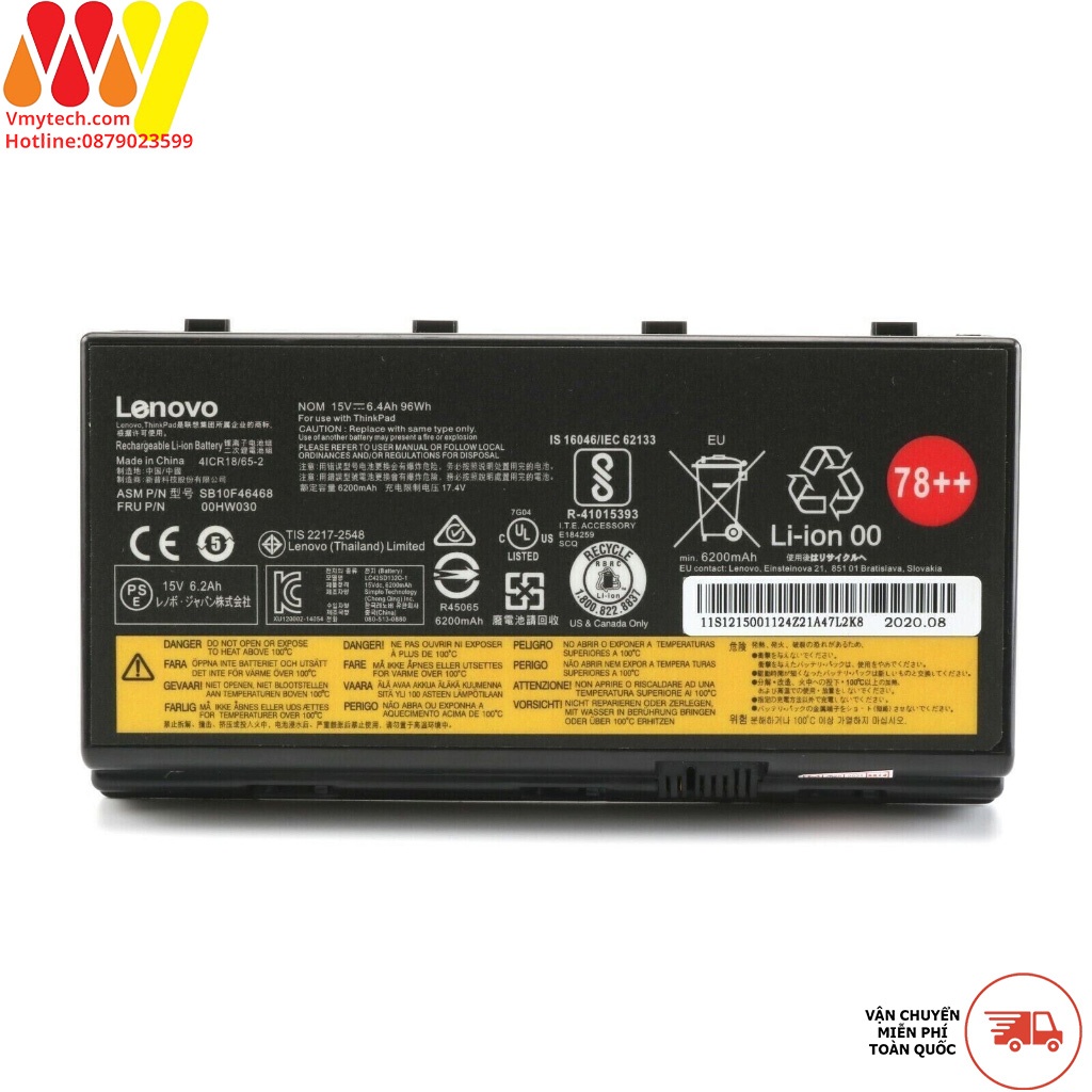 78+ SB10F46468 ThinkPad P70 P71 01AV451 96Wh