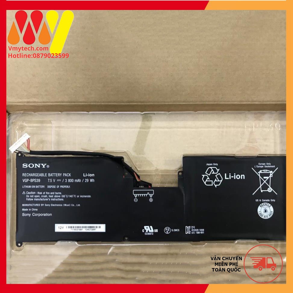 SONY VGP-BPS39 cho laptop Sony Vaio Tap 11 SVT11 215CW SVT11213CXW SVT112A2WW