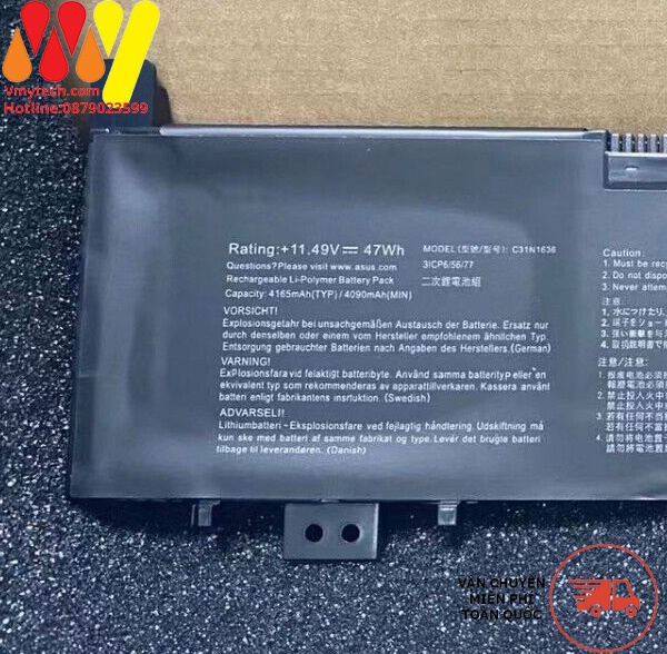 C31N1636 ASUS VivoBook Pro M580V X580VD X580GD N580VD
