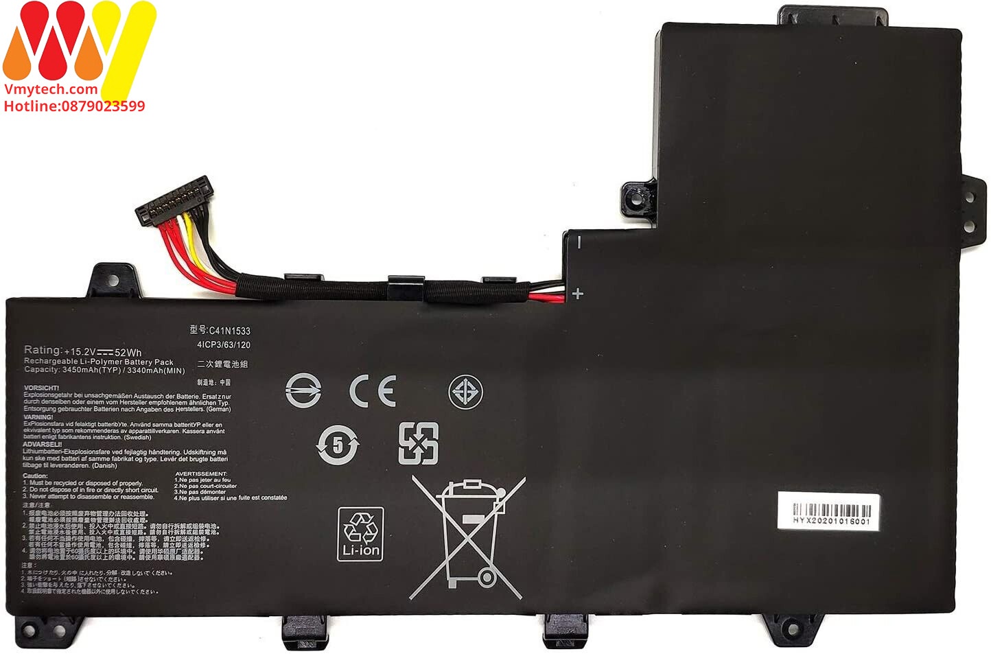 C41N1533 Asus Q524U UX560UQ UX560UX-1C Q534UX-BHI7T19 Q534U