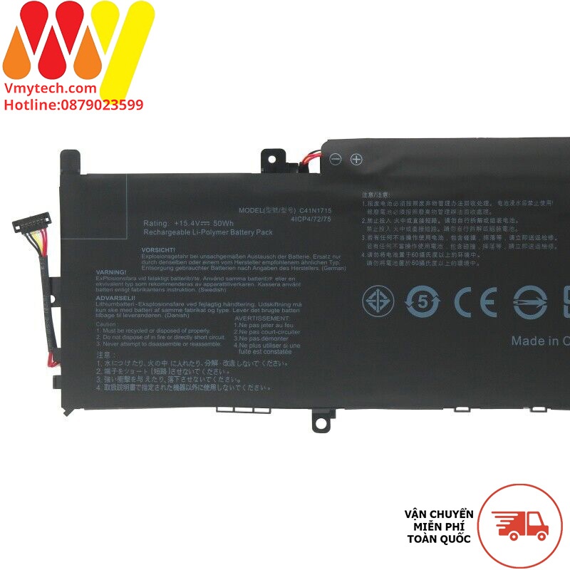Pin ASUS C41N1715 Asus Zenbook 13 UX331UA UX331UN UX331FN U3100FN