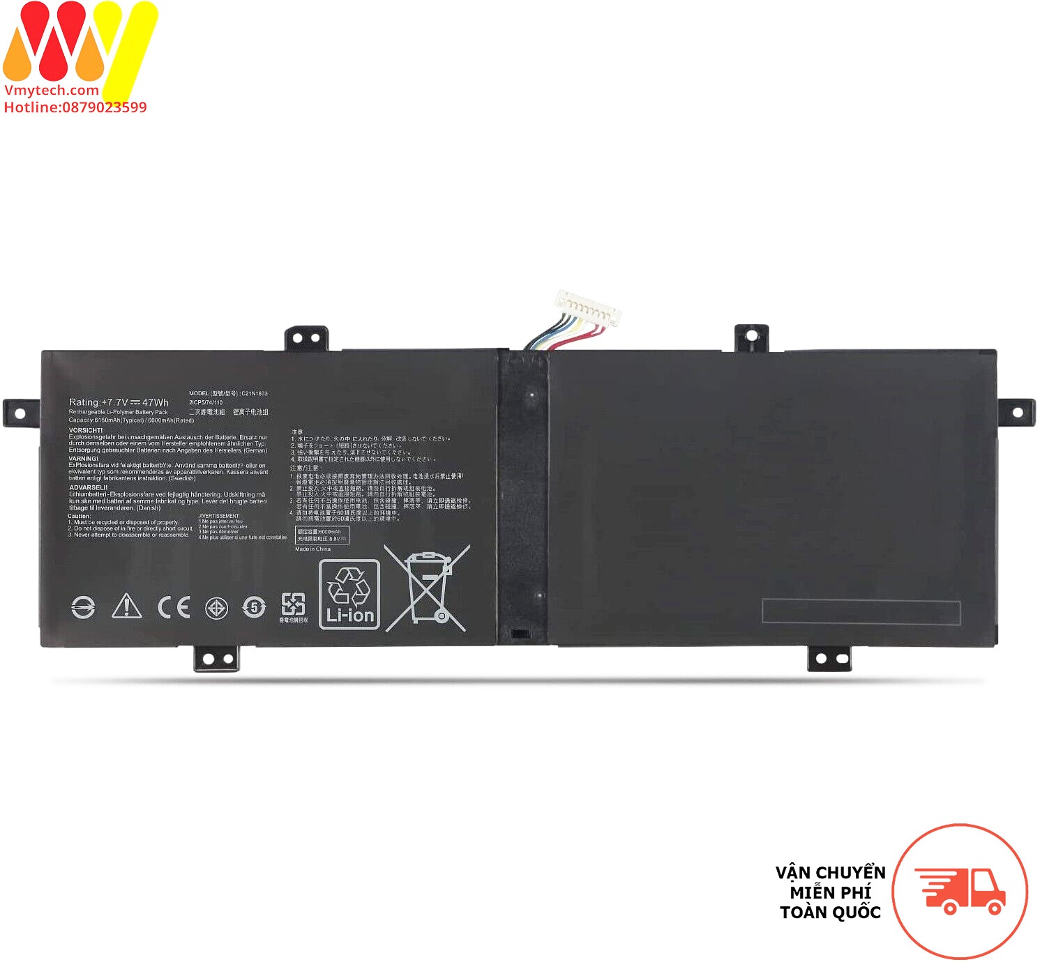 Pin ASUS C21N1833 47Wh Asus ZenBook UX431FL BX431FA S4500F U4500 UM431 UM431DA UX431FA S431F