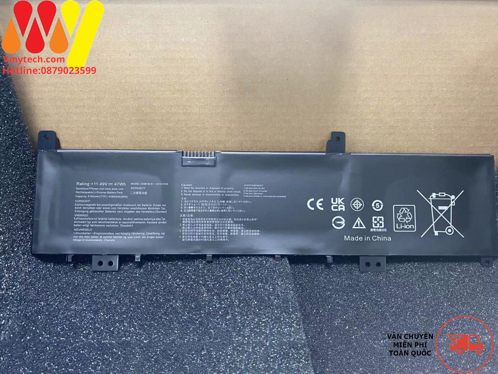 C31N1636 ASUS VivoBook Pro M580V X580VD X580GD N580VD