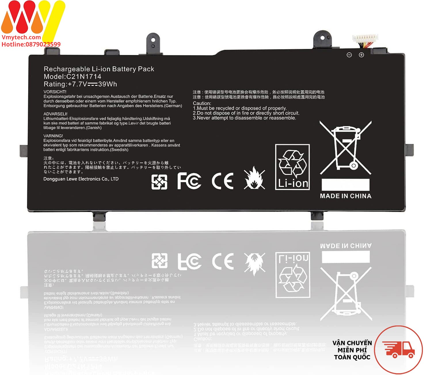 Pin ASUS C31N1841 ASUS ZenBook UX334FL UX333FAC UX433FL UX433FLC 50Wh