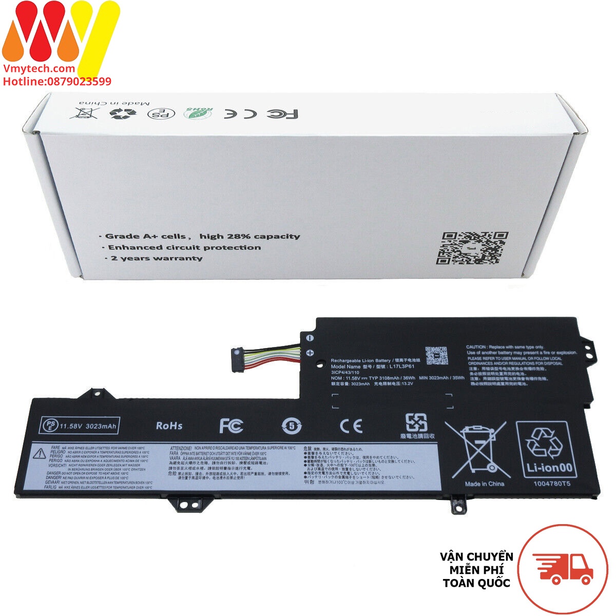 PIN LENOVO 7000-13(L17L3P61),Yoga 320-11 720-12IKB,L17M3P61 L17C3P61 320S-13IKB