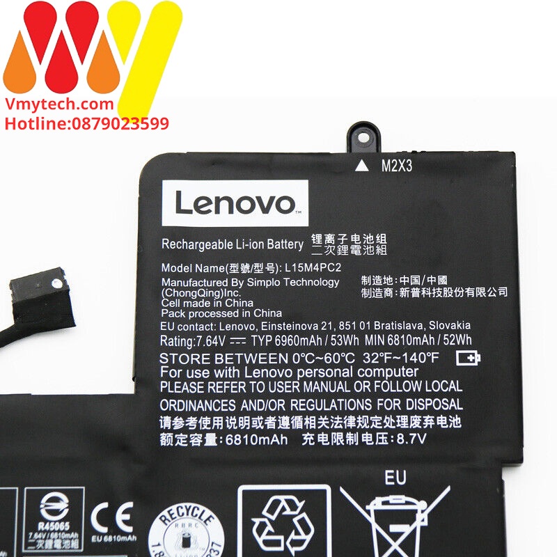 LENOVO IDEAPAD L16M4PB2 720s-14IKB V720-14-ISE L16L4PB2 L16C4PB2 Ideapad 720s-15IKB