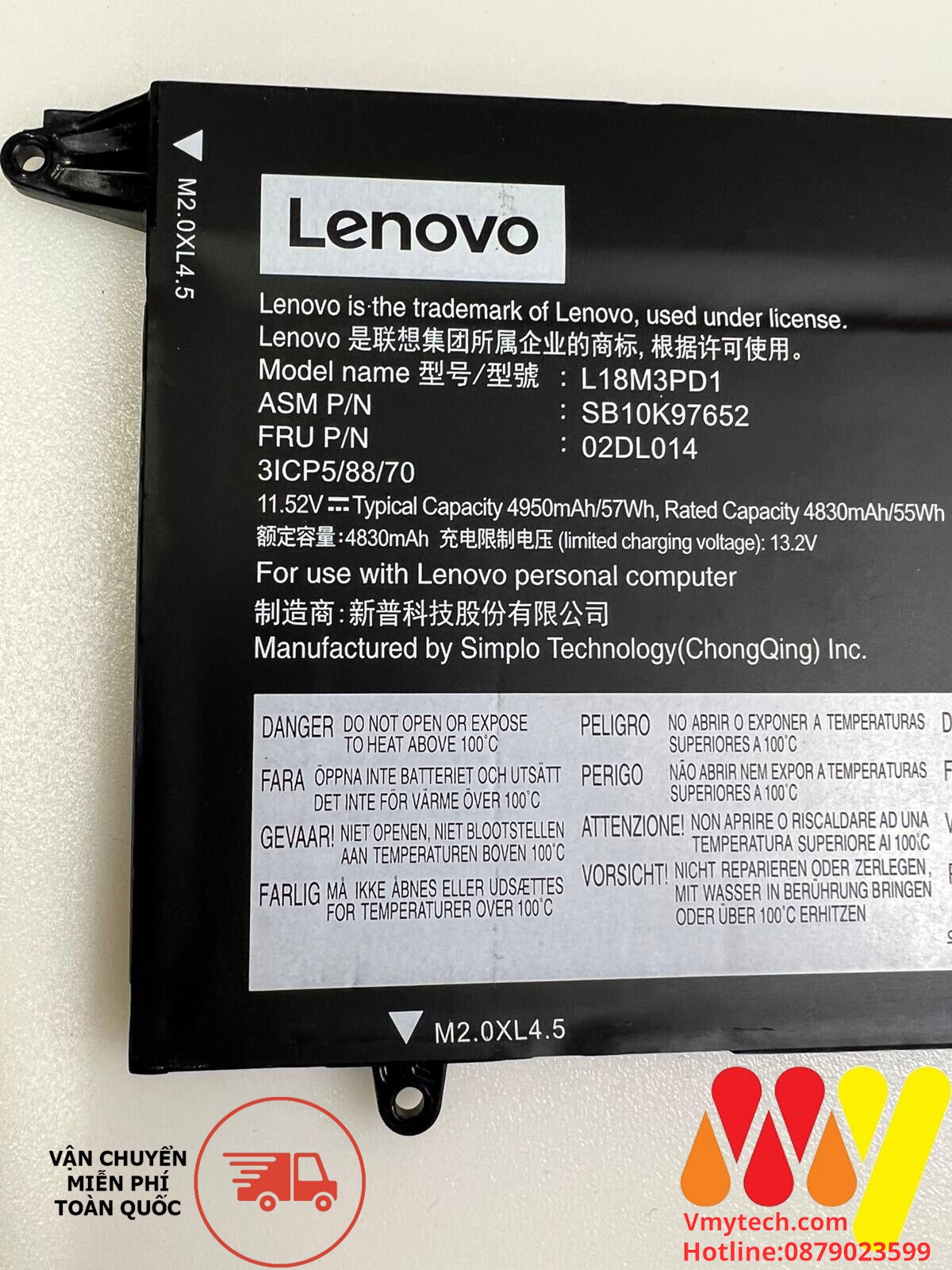 LENOVO 57W L18C3PD2 L18M3PD1 ThinkPad T490S T495S 5B10W13878 02DL014 T14S