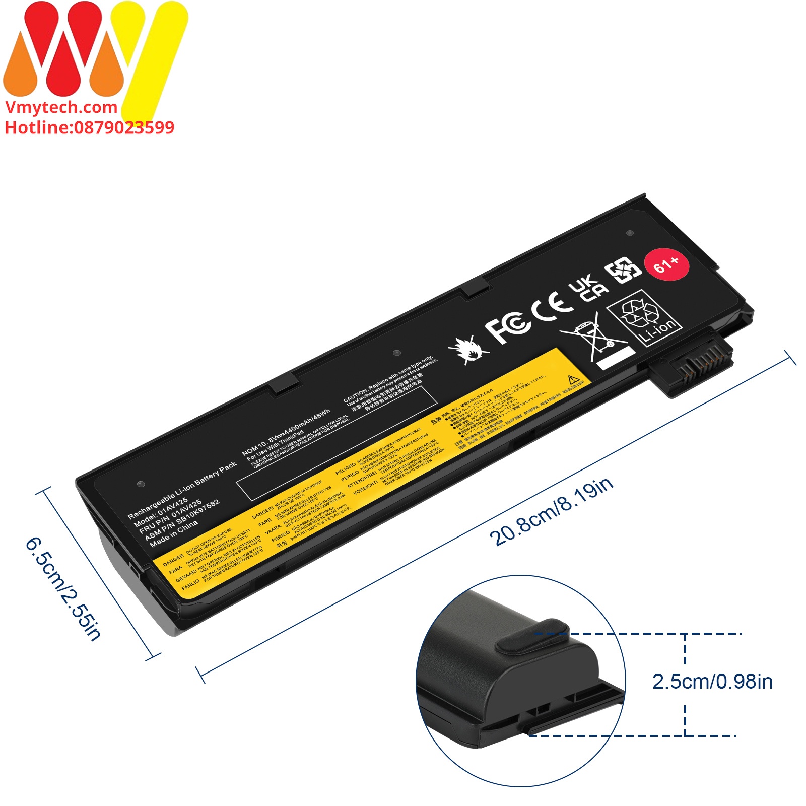 LENOVO 61+ 01AV423 01AV424 Lenovo ThinkPad T470 T570 P51S 01AV427 SB10K97580
