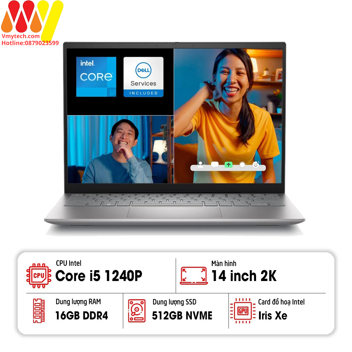 Inspiron 14 5420 (Core i5-1240P, 16GB, 512GB, Iris Xe Graphics, 14
