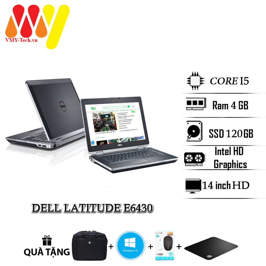Dell Latitude 6430, E6430 giá cực tốt, Core i5, Ram 4gb,ổ cứng SSD 120GB, màn 14inch HD, laptop cũ giá rẻ zin 99%