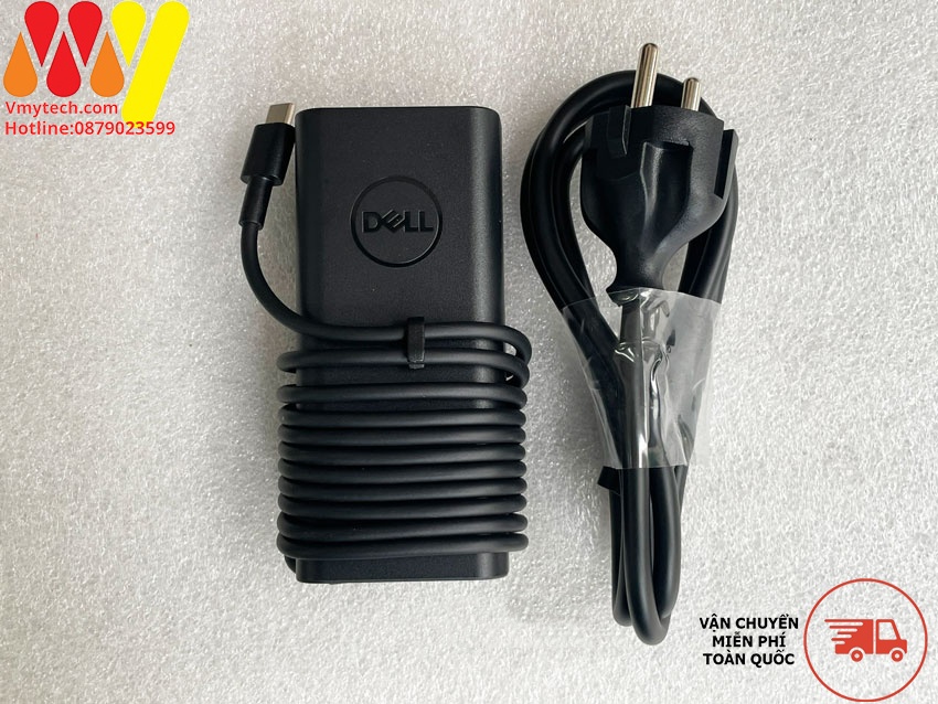 Adapter, Sạc Laptop Dell 19.5V-3.34A (65w) Chân USB Type-C, Chính Hãng