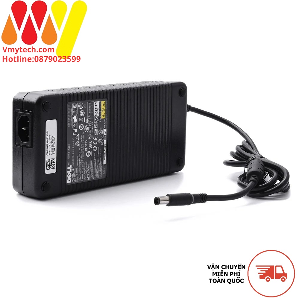 Adapter, Sạc Laptop Dell 19.5V-10.8A (210w) Chân Kim To,Chuyên Dòng Gaming