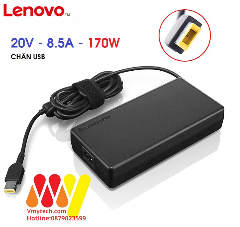 Sạc Lenovo 20V - 8.5A(170W), Adapter W540 W520I T520W520 W530 CHÂN usb ZIN