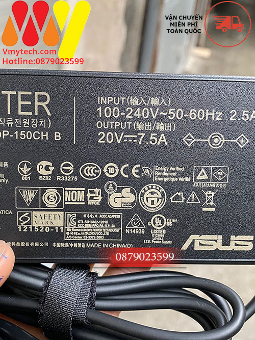 Adapter, Sạc Asus 20V-7.5a Kim Nhỏ