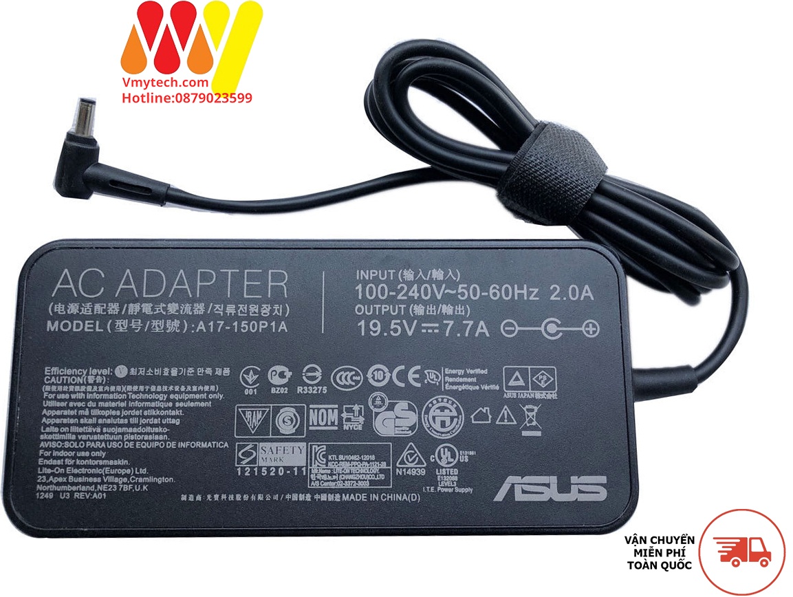 Adapter, Sạc Asus 19V-7.7A Chân To 6.0mm*3.7mm, Sạc Asus 170W Chính Hãng