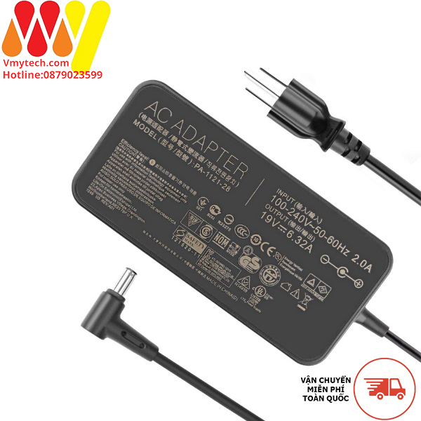 Adapter, Sạc laptop Asus 19V-6.32A Chân Kim to 6.0x3.7mm, Sạc Asus 120W Chính Hãng