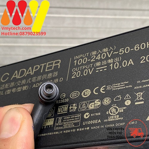 Adapter, Sạc Laptop Asus TUF Gaming 20v-10a, Chân Kim To, Sạc Asus Gaming 200W Chính Hãng
