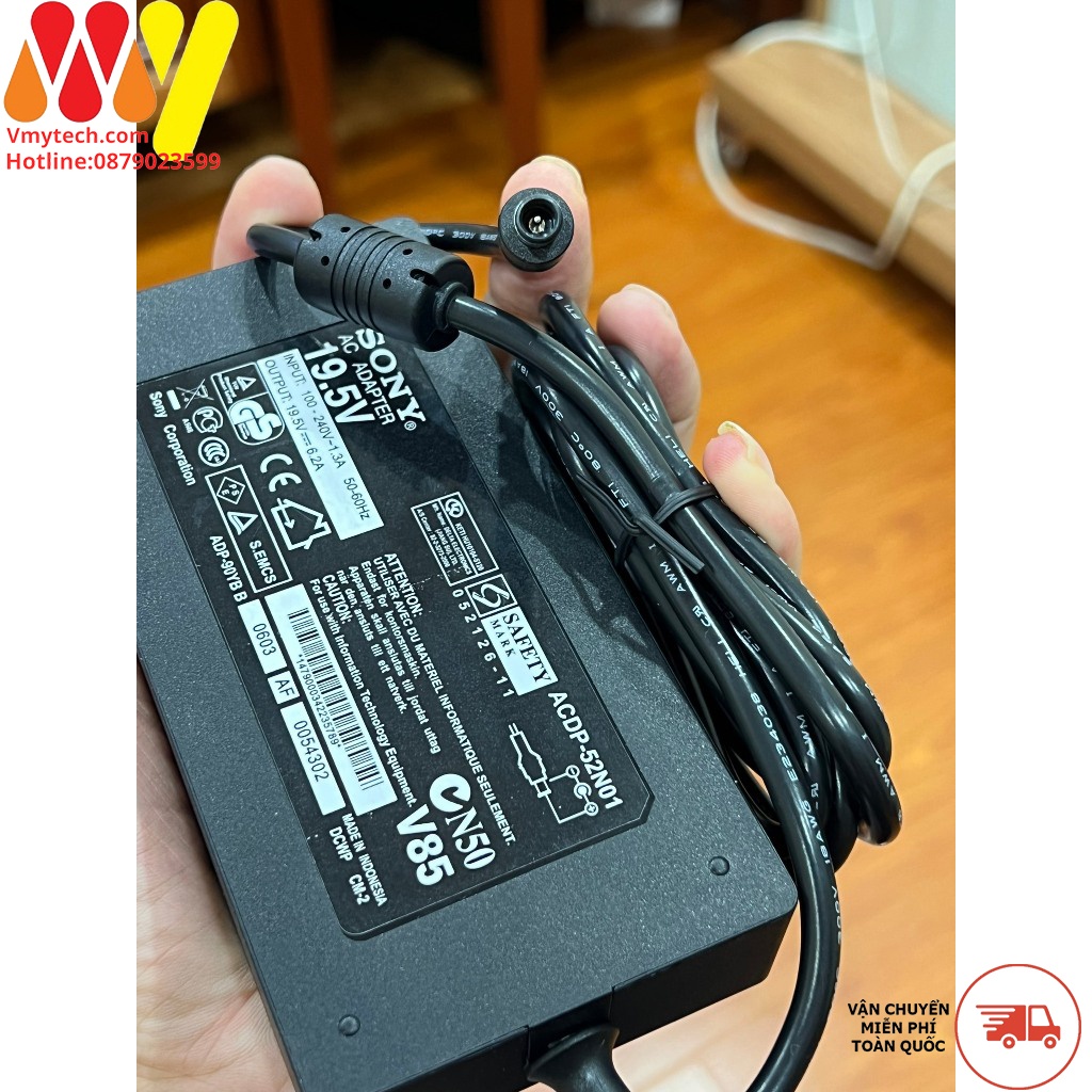 AC/DC, ADAPTOR- NGUỒN TIVI SONY 19.5V-6.2A, 120W CHÍNH HÃNG