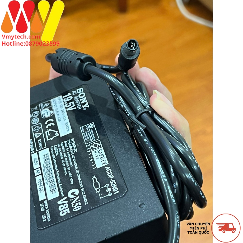 AC/DC, ADAPTOR- NGUỒN TIVI SONY 19.5V-6.2A, 120W CHÍNH HÃNG