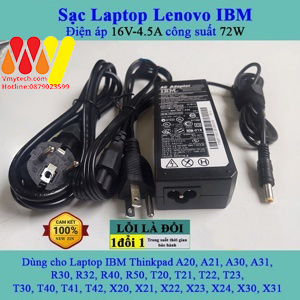 Adapter, Sạc Latop SONY 16V - 4.5A Đầu Kim Tròn, Sạc Sony 72W Chính Hãng