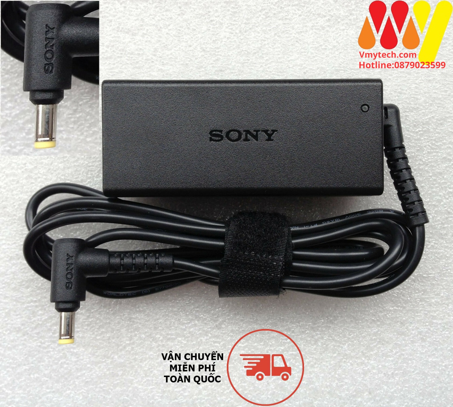 Adapter, Sạc Laptop Sony 10.5V-4.3A đầu 4.8*1.7mm, Sạc Sony 45W Chính Hãng