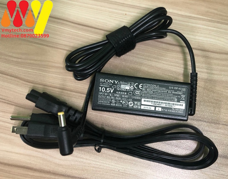 Adapter, Sạc Laptop Sony 10.5V-4.3A đầu 4.8*1.7mm, Sạc Sony 45W Chính Hãng