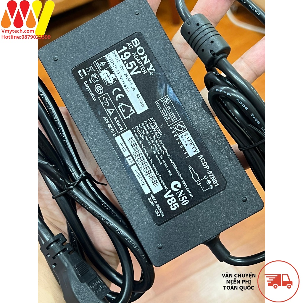 AC/DC, ADAPTOR- NGUỒN TIVI SONY 19.5V-6.2A, 120W CHÍNH HÃNG