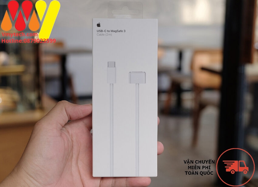 Dây Sạc Chân T Dài 2m-3m đầu nối MagSafe 3 từ tính Chính Hãng Apple