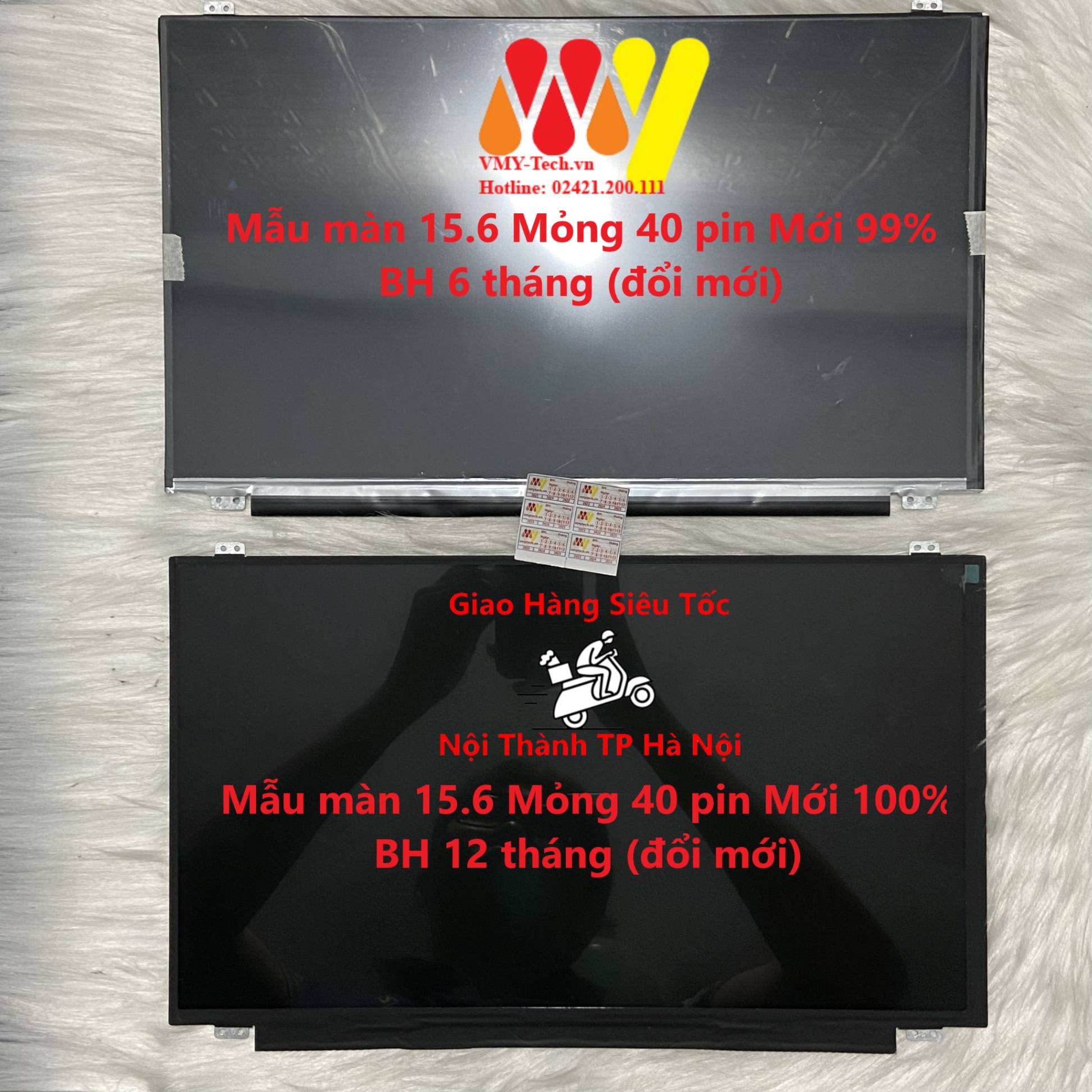 LCD 15.6 Mỏng/40 pin/viền to/có tai/HD/LN