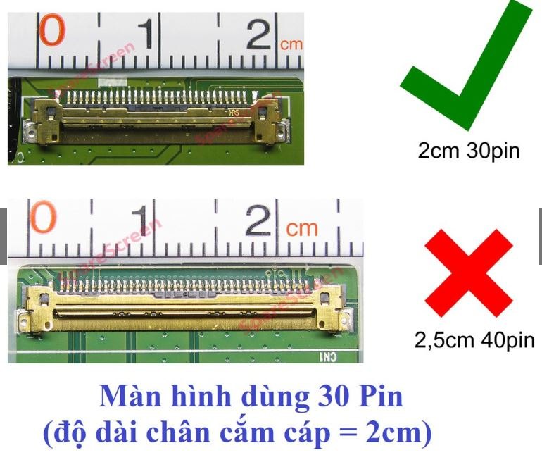 LCD 15.6 Mỏng/30 pin/viền mỏng/có tai/HD