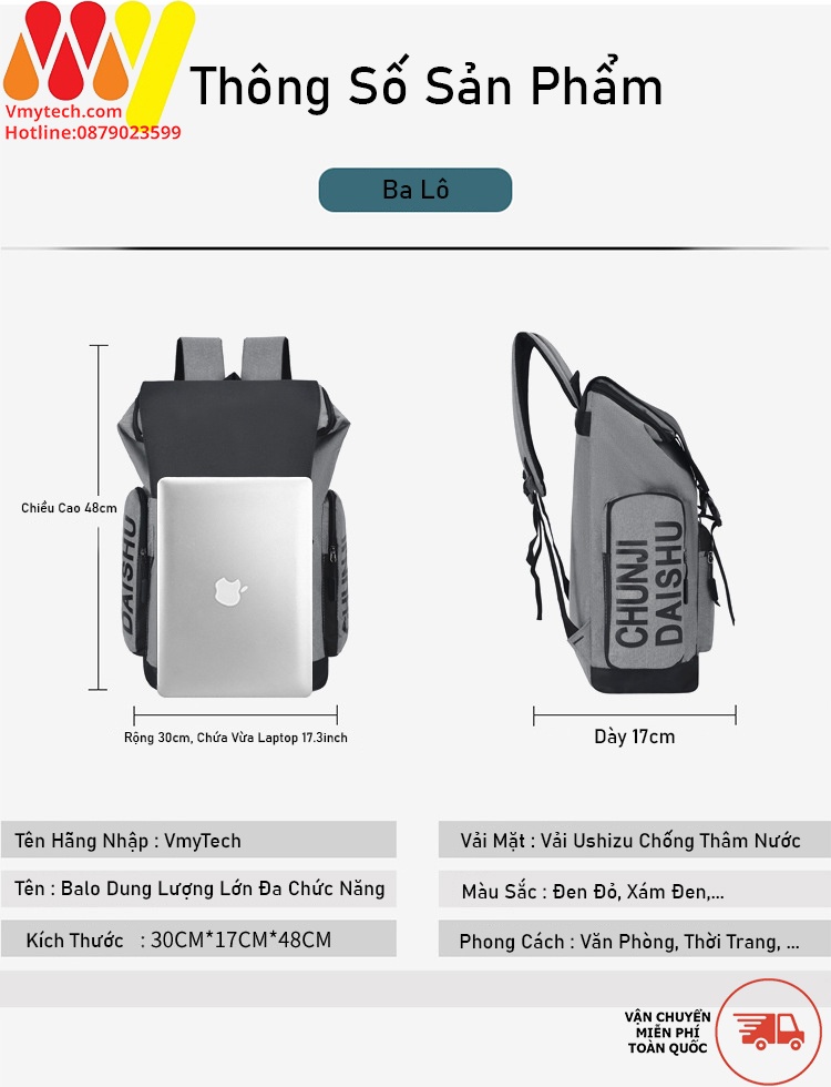 Balo NK Size đại 17.3 inch Xám Đen, Balo NK Big Size, Siêu Nhẹ Giá Rẻ Vô Địch
