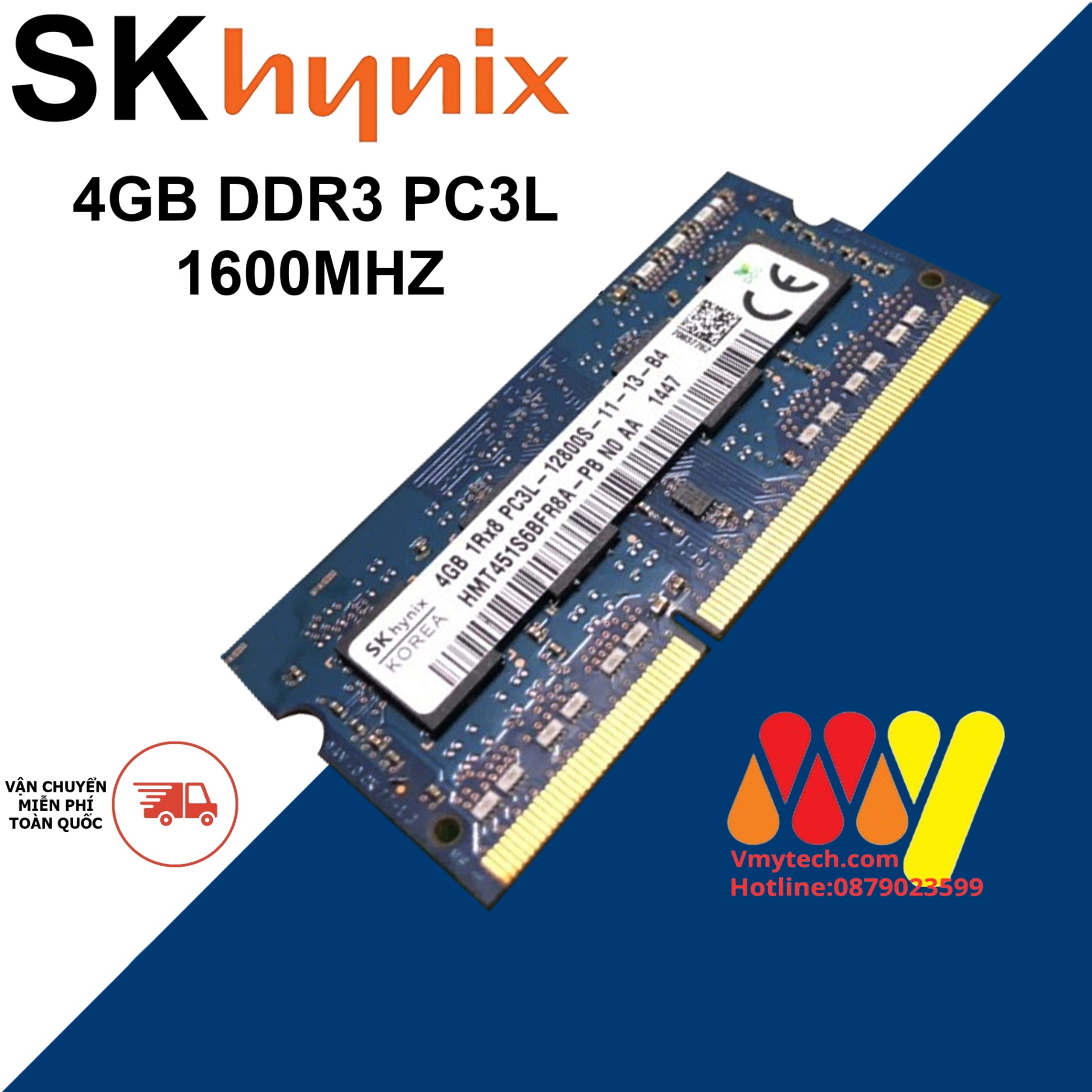 RAM LAPTOP SAMSUNG/HYNIX DDR3L/ PC3L 4GB/1600 NEW