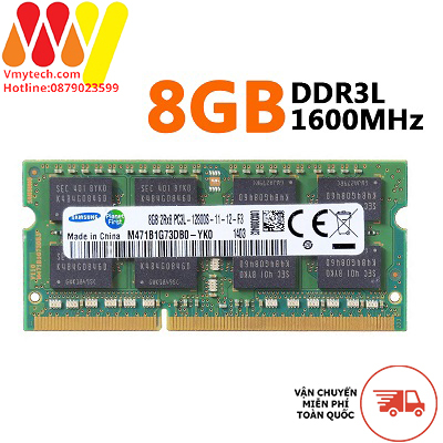 RAM LAPTOP SAMSUNG/HYNIX DDR3L/ PC3L 8GB/1600 NEW