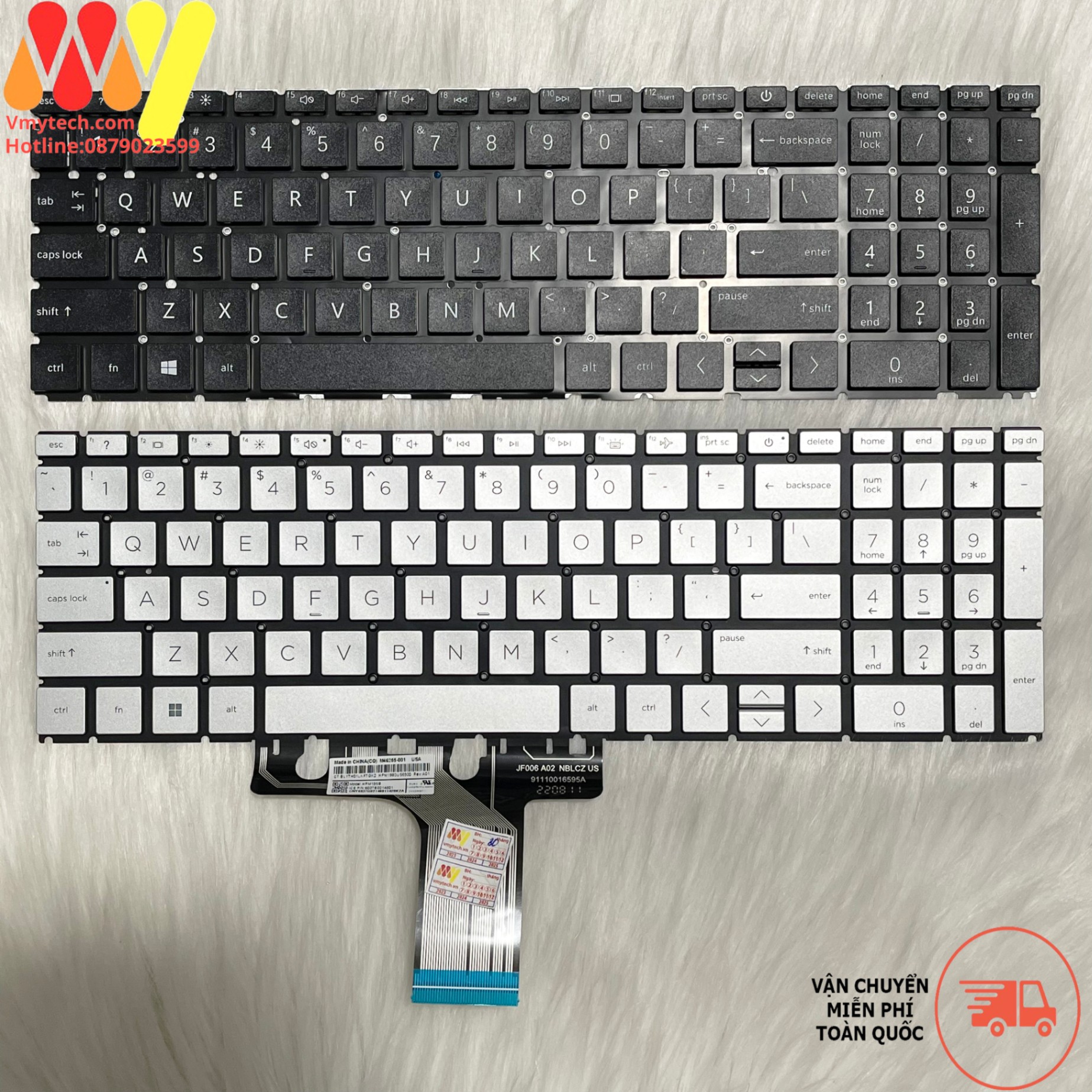 BÀN PHÍM HP Pavilion 15-EG 15-EH 15-EG0000 EG0010nr EG0067ST ER 17-CP G7H TPN-Q246 Q245 - Bạc