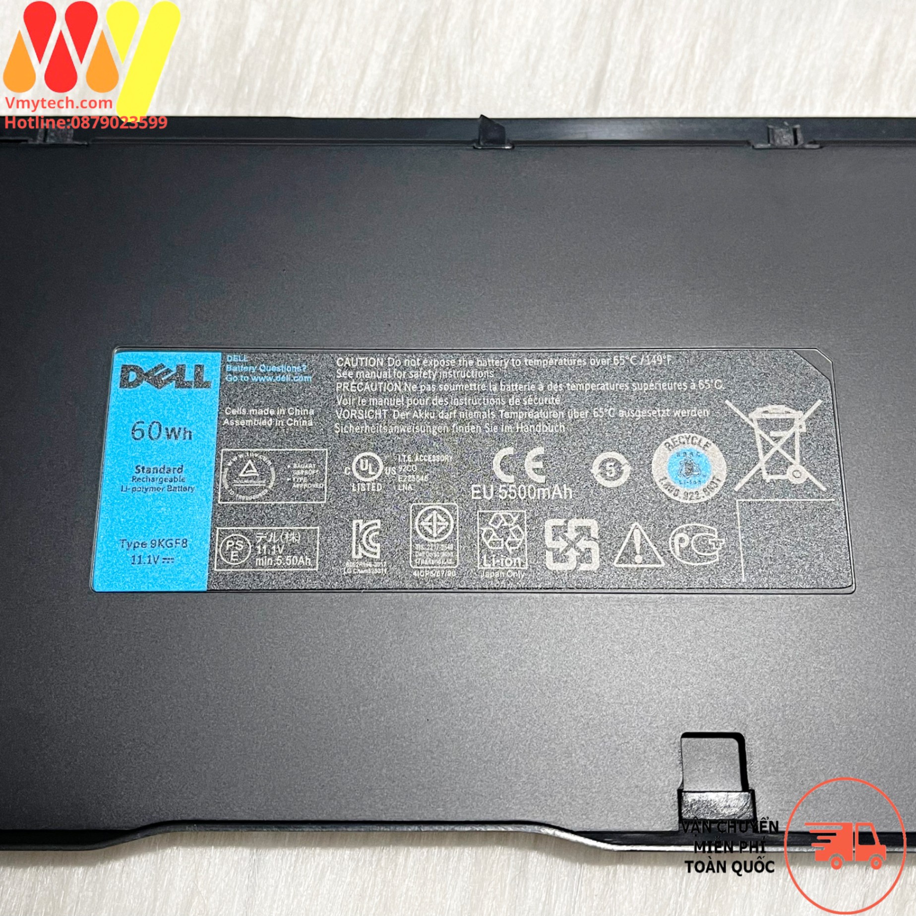 Pin Laptop Dell Latitude 6430U, L6430, e6430U, XX1D1, 9KGF8, TRM4D, 7XHVM 6FNTV 7HRJW 7HTJW