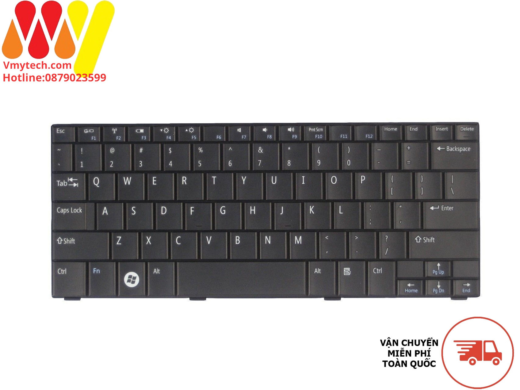 Bàn Phím Laptop Dell Inspriron Mini 10 10v 1010 1011 PP19S