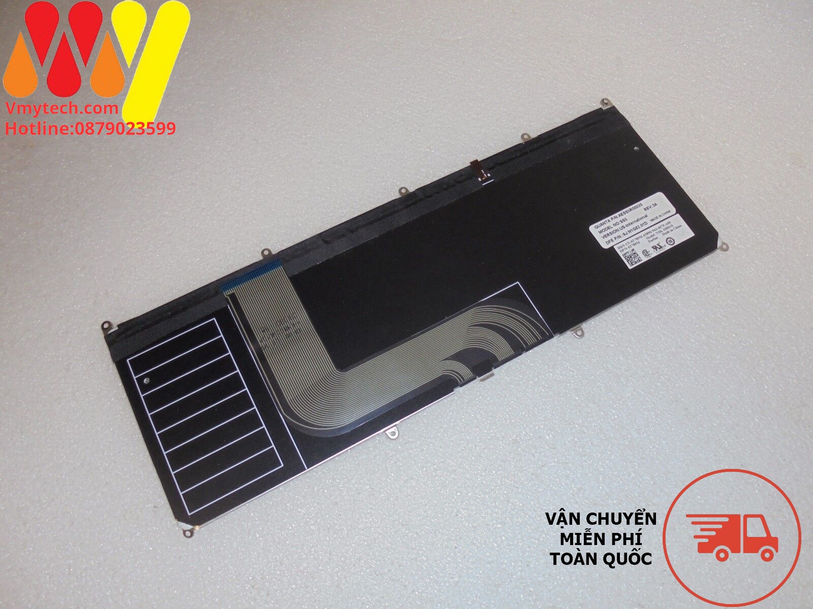 Bàn Phím Laptop Dell LADAM13, ADAMO13, ADAMO13-A101 Bạc Có LED